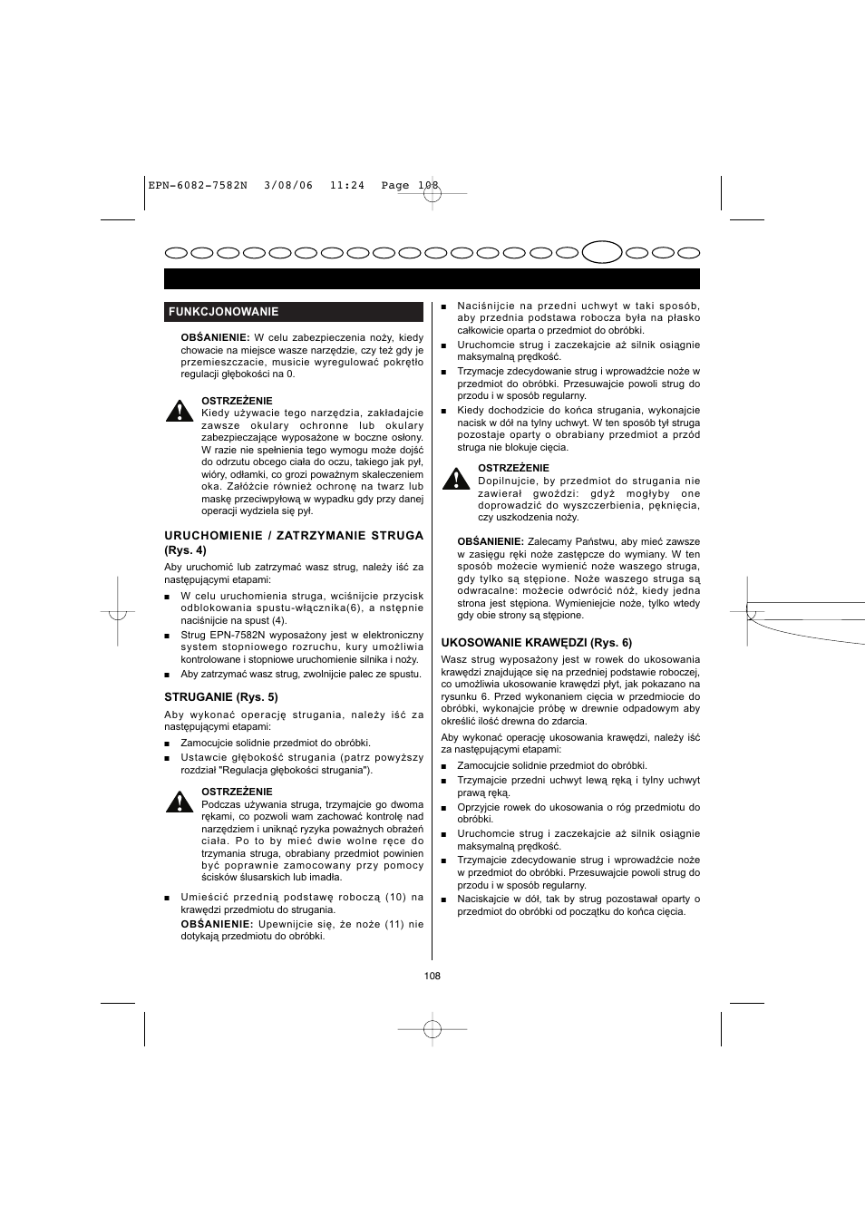 Polski | Ryobi EPN-7582N User Manual | Page 55 / 77