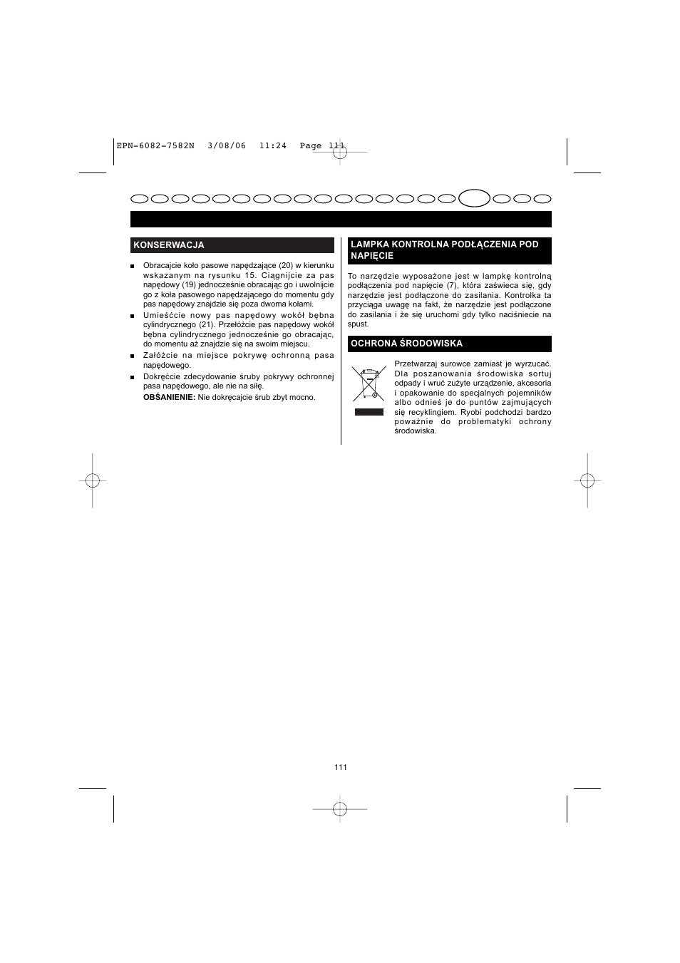 Polski | Ryobi EPN-7582N User Manual | Page 58 / 77