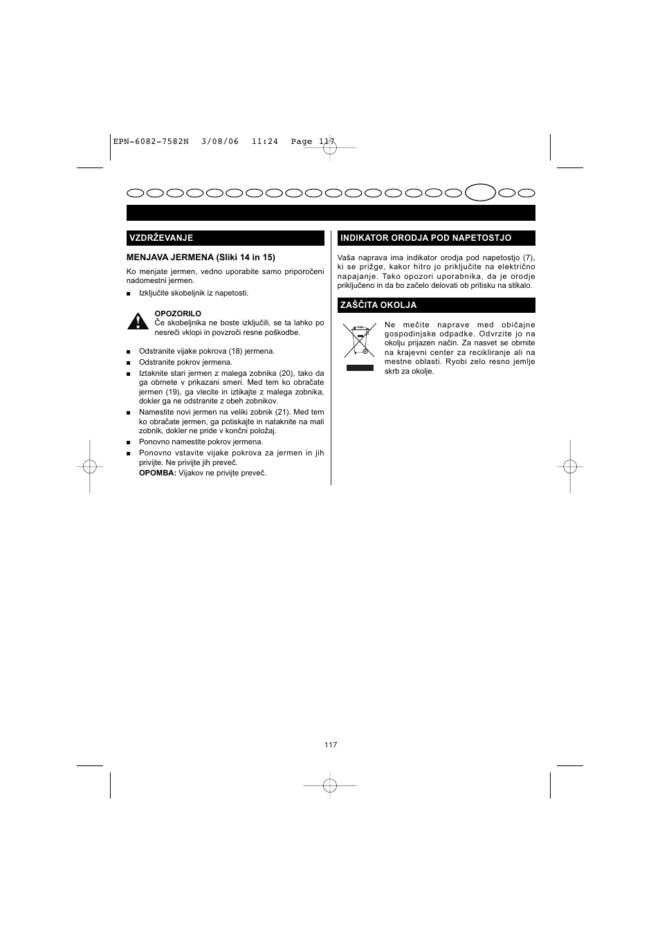 Slovensko | Ryobi EPN-7582N User Manual | Page 64 / 77