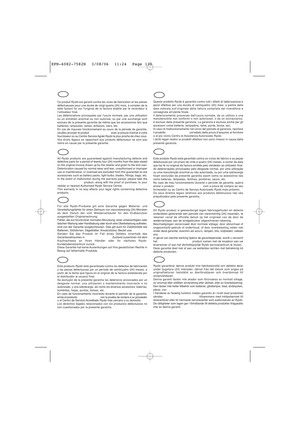 Ryobi EPN-7582N User Manual | Page 71 / 77