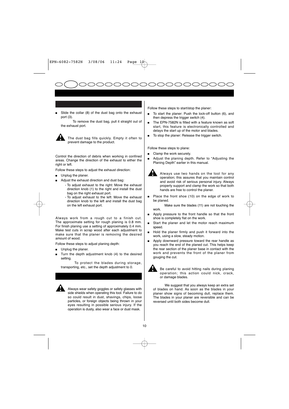 English | Ryobi EPN-7582N User Manual | Page 8 / 77