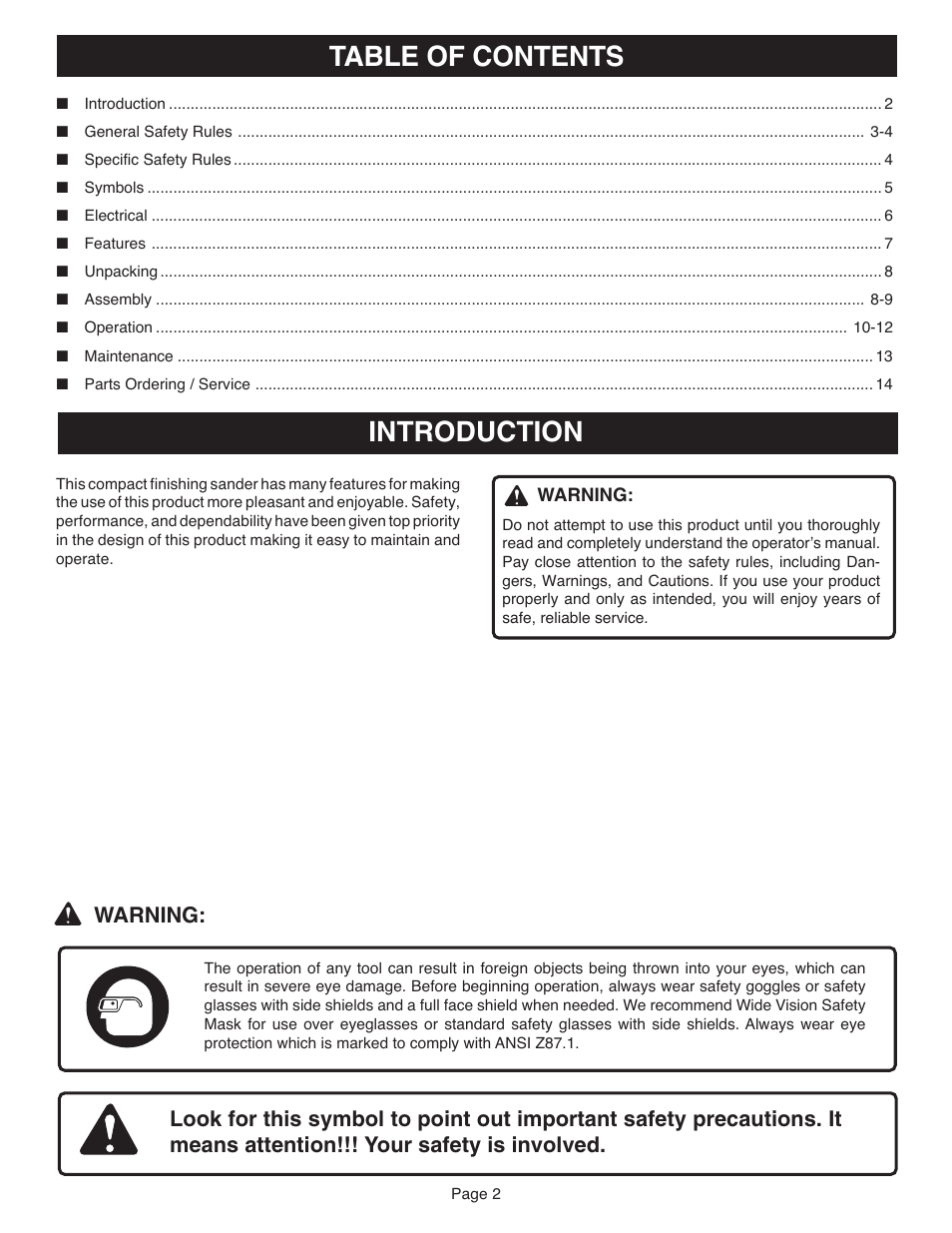 Ryobi CFS1501 User Manual | Page 2 / 14