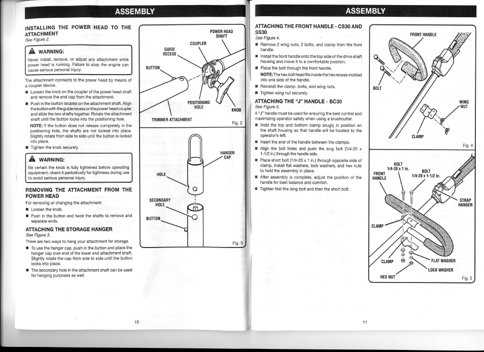 Assembly | Ryobi CS30 RY30923 User Manual | Page 6 / 14
