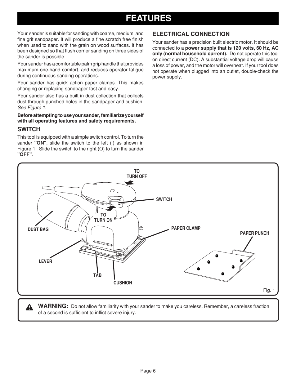 Features | Ryobi S650D User Manual | Page 6 / 12