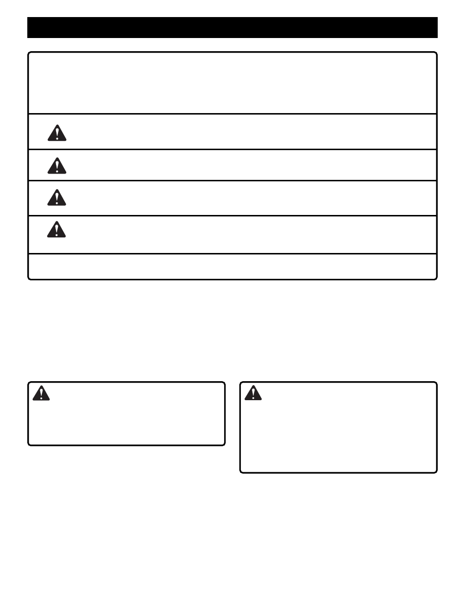 Rules for safe operation, Warning | Ryobi TS1300 User Manual | Page 3 / 28