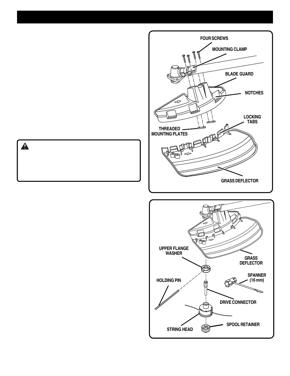 Assembly, Warning | Ryobi PBC3046B User Manual | Page 9 / 22