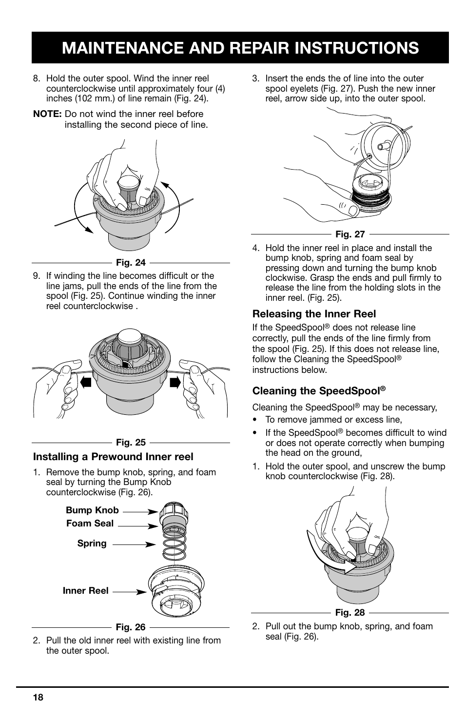 Maintenance and repair instructions | Ryobi 767r User Manual | Page 18 / 28