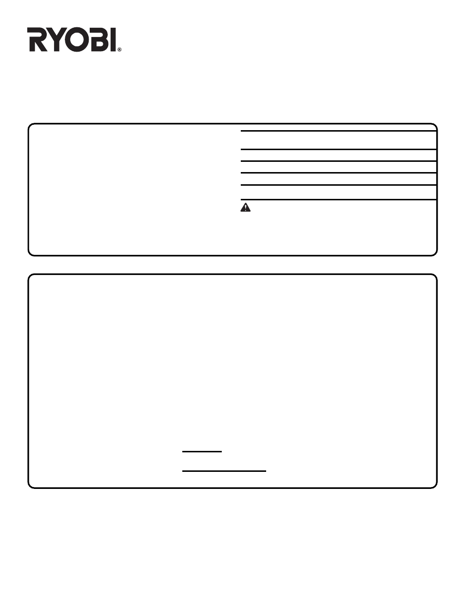 Service, Model no, Extension cord caution | Ryobi SC155VS User Manual | Page 24 / 24