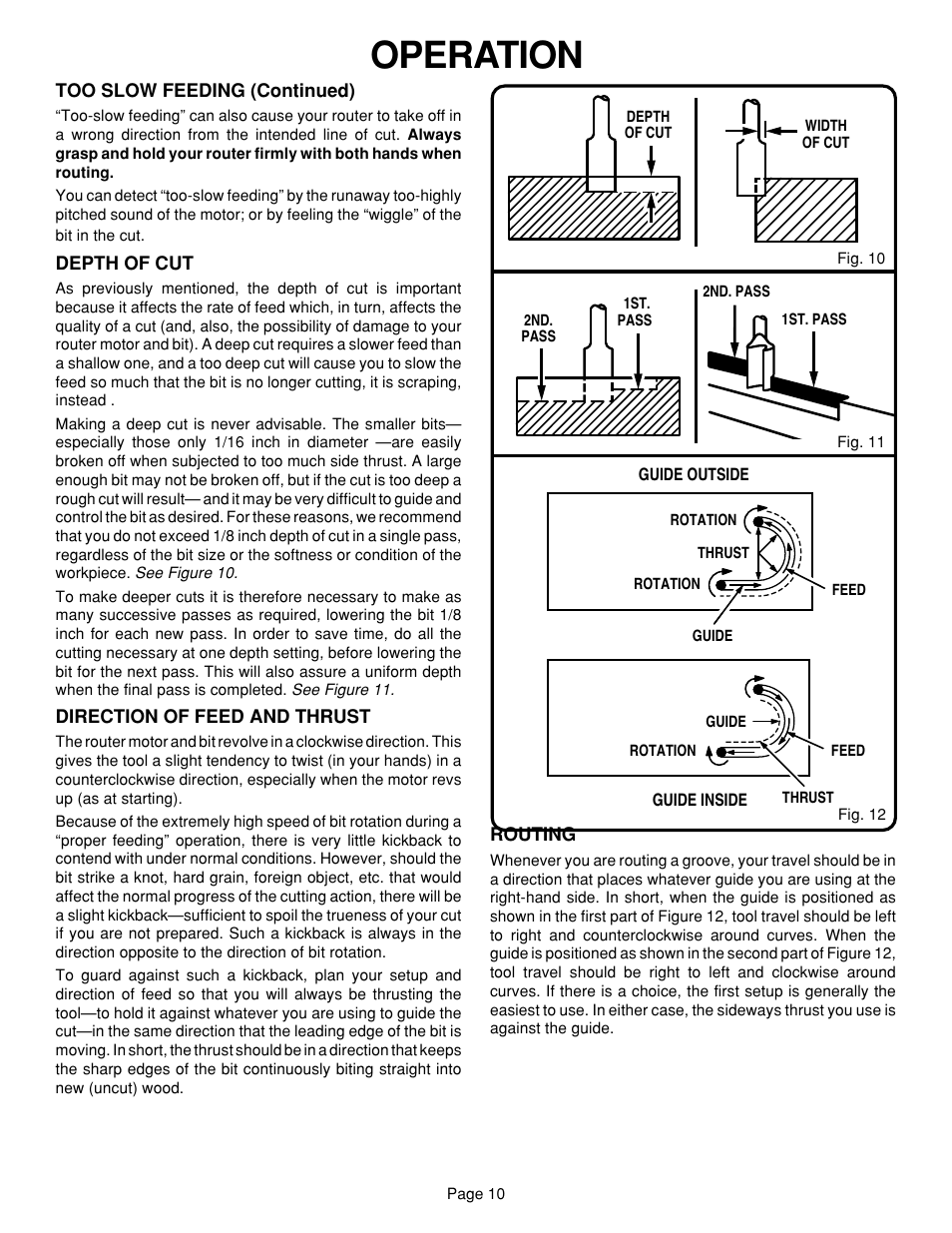 Operation | Ryobi R160 User Manual | Page 10 / 17