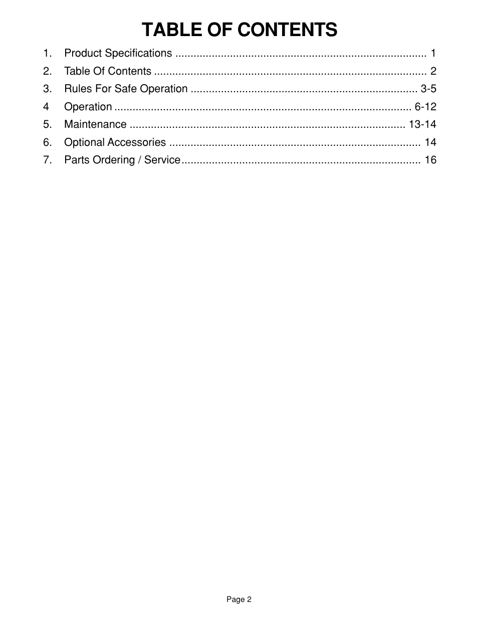 Ryobi R160 User Manual | Page 2 / 17