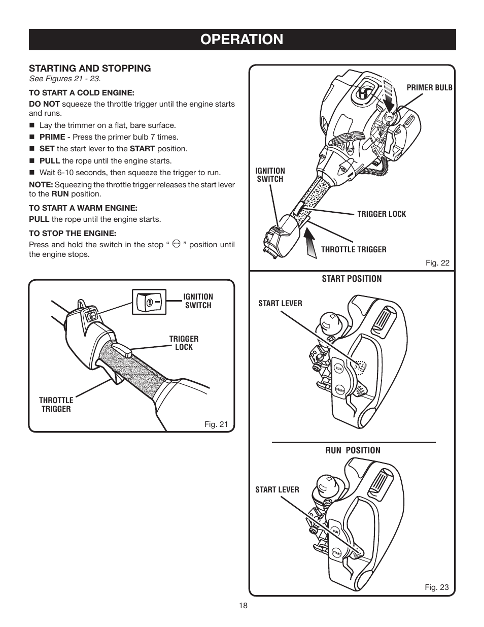 Operation | Ryobi CS30 RY30120 User Manual | Page 18 / 26