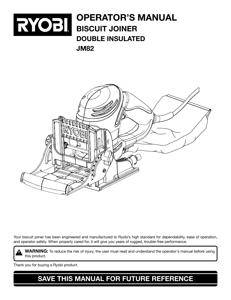 Ryobi JM82 User Manual | 26 pages