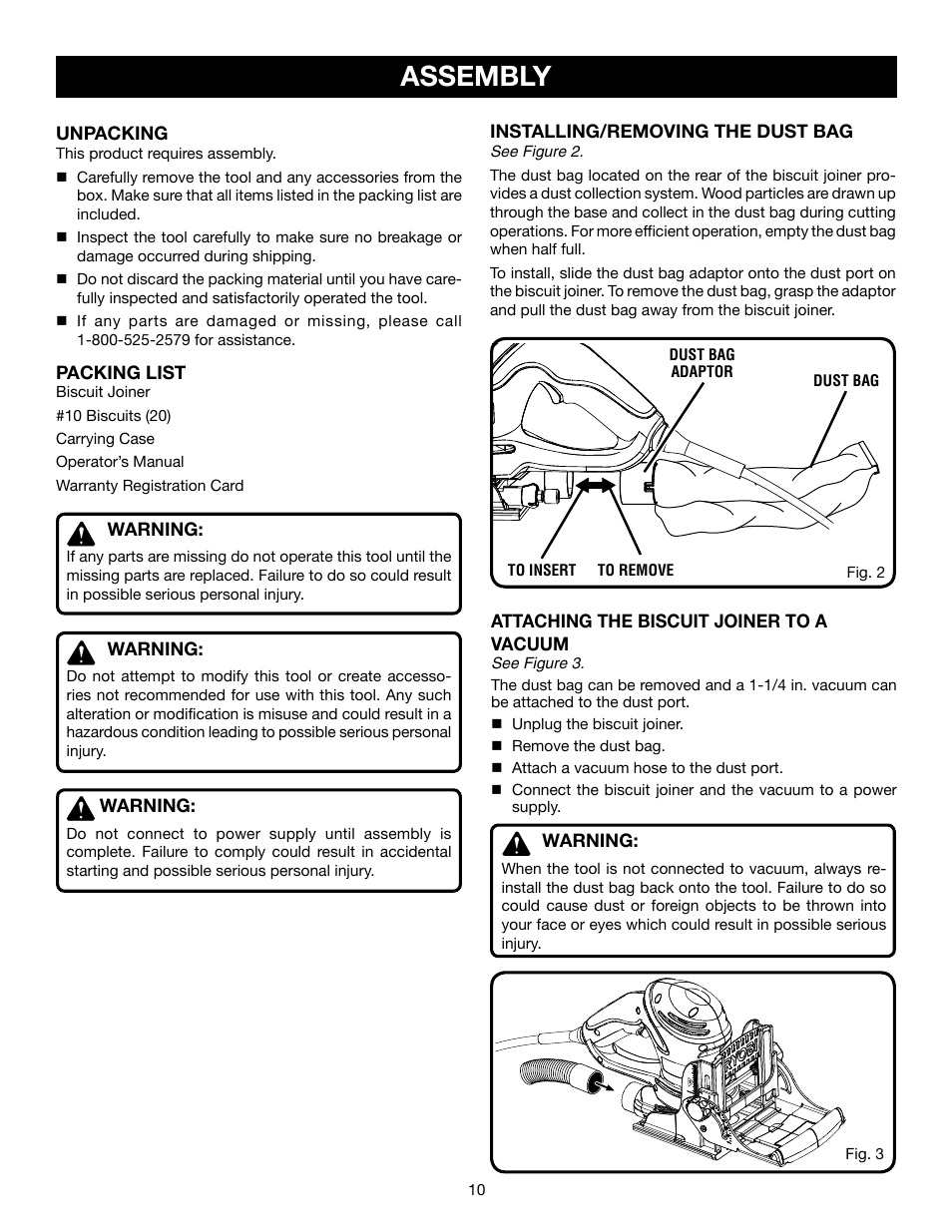 Assembly | Ryobi JM82 User Manual | Page 10 / 26