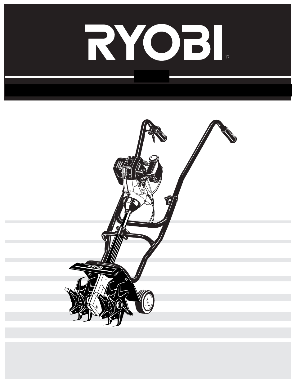 Manuel de l'utilisateur, 510r cultivateur de jardin à 4-temps | Ryobi 510r User Manual | Page 25 / 72