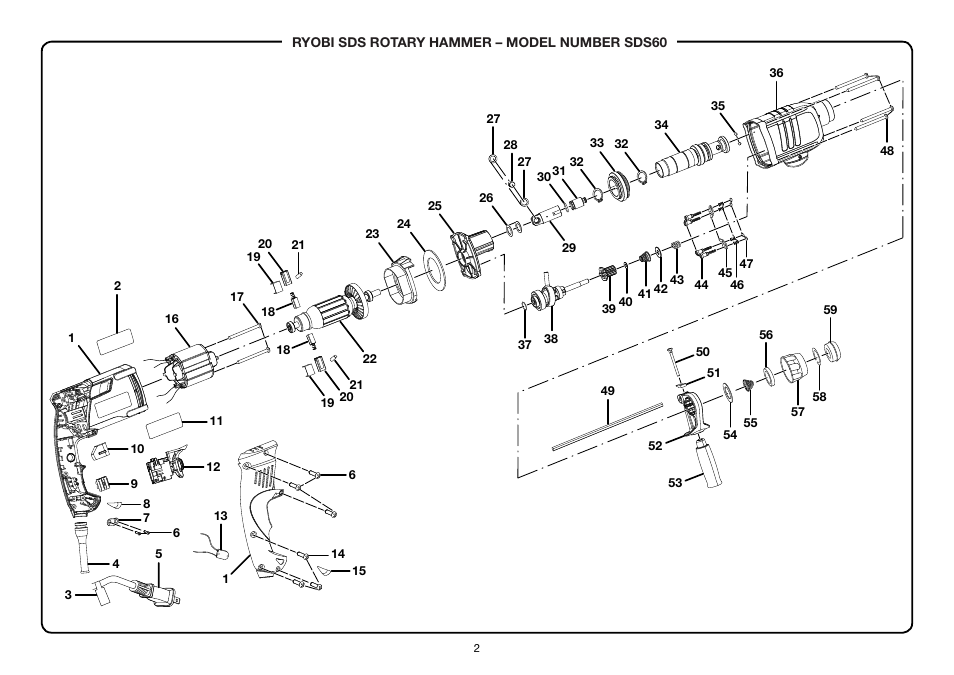 Ryobi SDS60 User Manual | Page 2 / 5