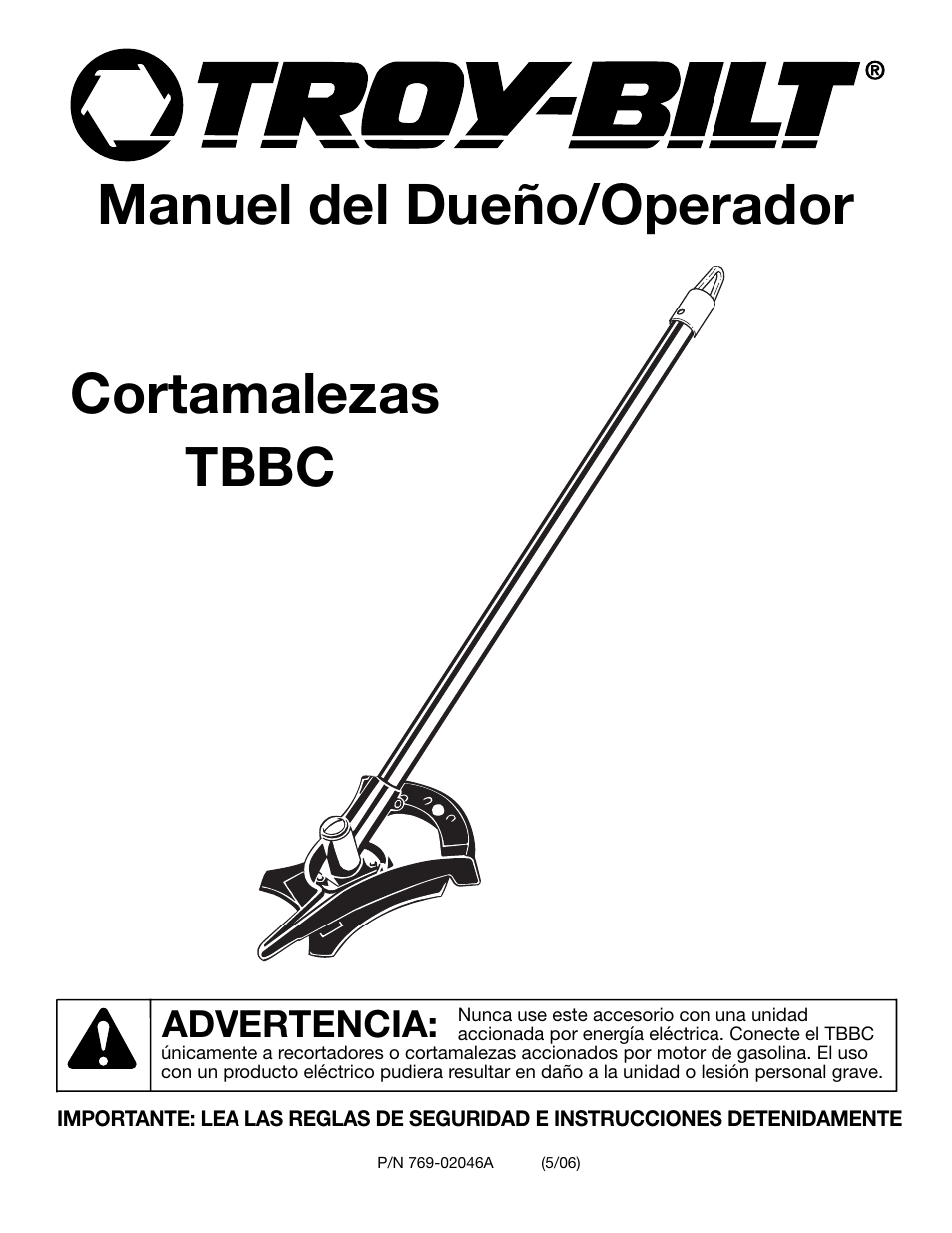 Manuel del dueño/operador, Cortamalezas, Tbbc | Ryobi TBBC User Manual | Page 33 / 48