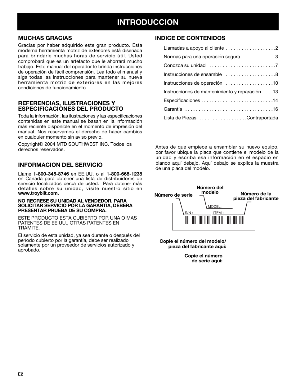 Introduccion | Ryobi TBBC User Manual | Page 34 / 48