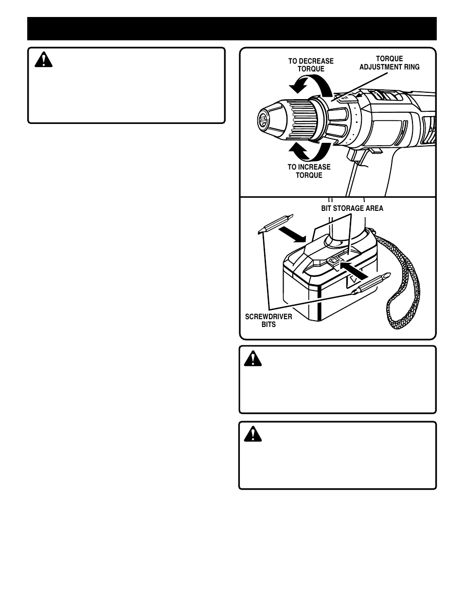 Operation, Warning, Caution | Ryobi R10511 User Manual | Page 12 / 14