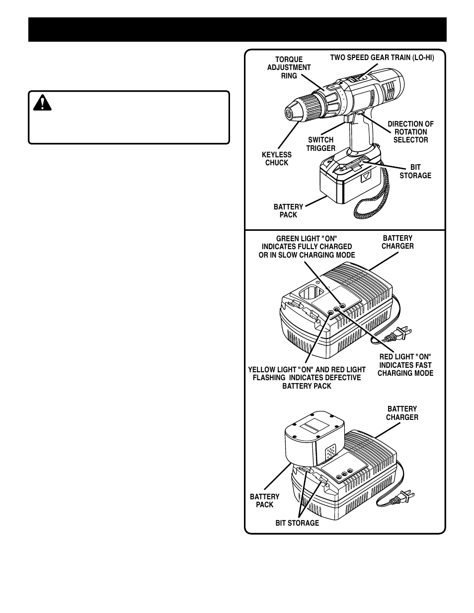 Operation, Warning | Ryobi R10511 User Manual | Page 7 / 14