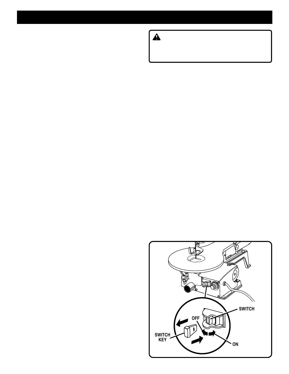 Operation, Warning | Ryobi SC163VS User Manual | Page 14 / 20