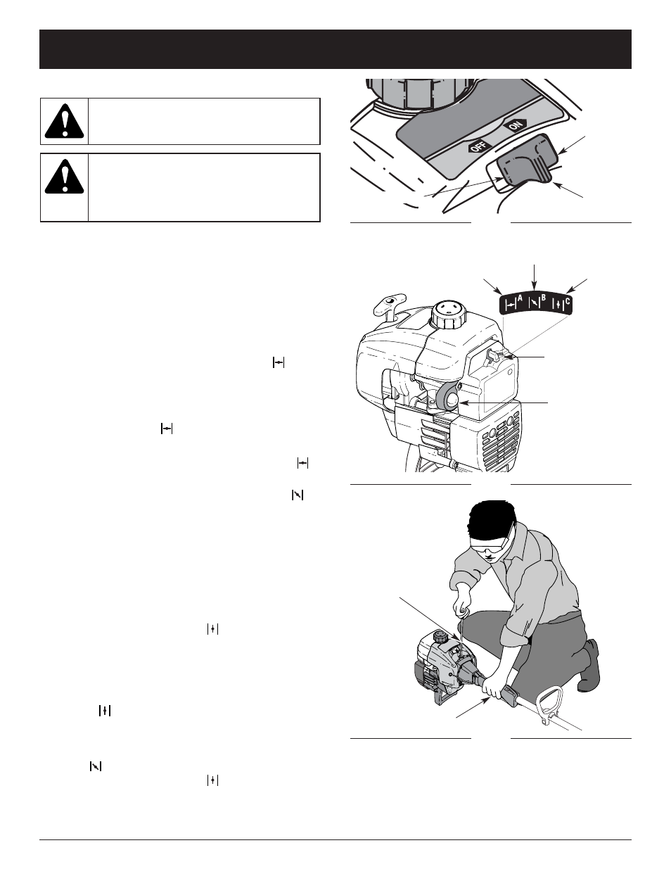 Starting/stopping instructions | Ryobi 704r User Manual | Page 10 / 72