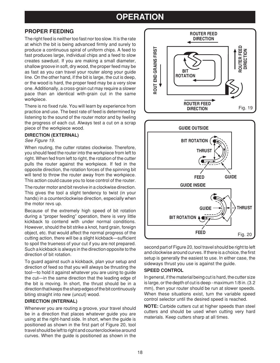 Operation | Ryobi RE180PL User Manual | Page 18 / 24