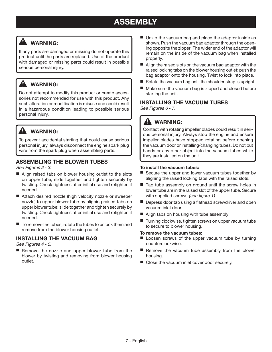 Assembly | Ryobi RY09050 User Manual | Page 9 / 42