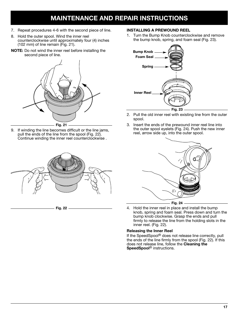 Maintenance and repair instructions | Ryobi 825r User Manual | Page 17 / 30