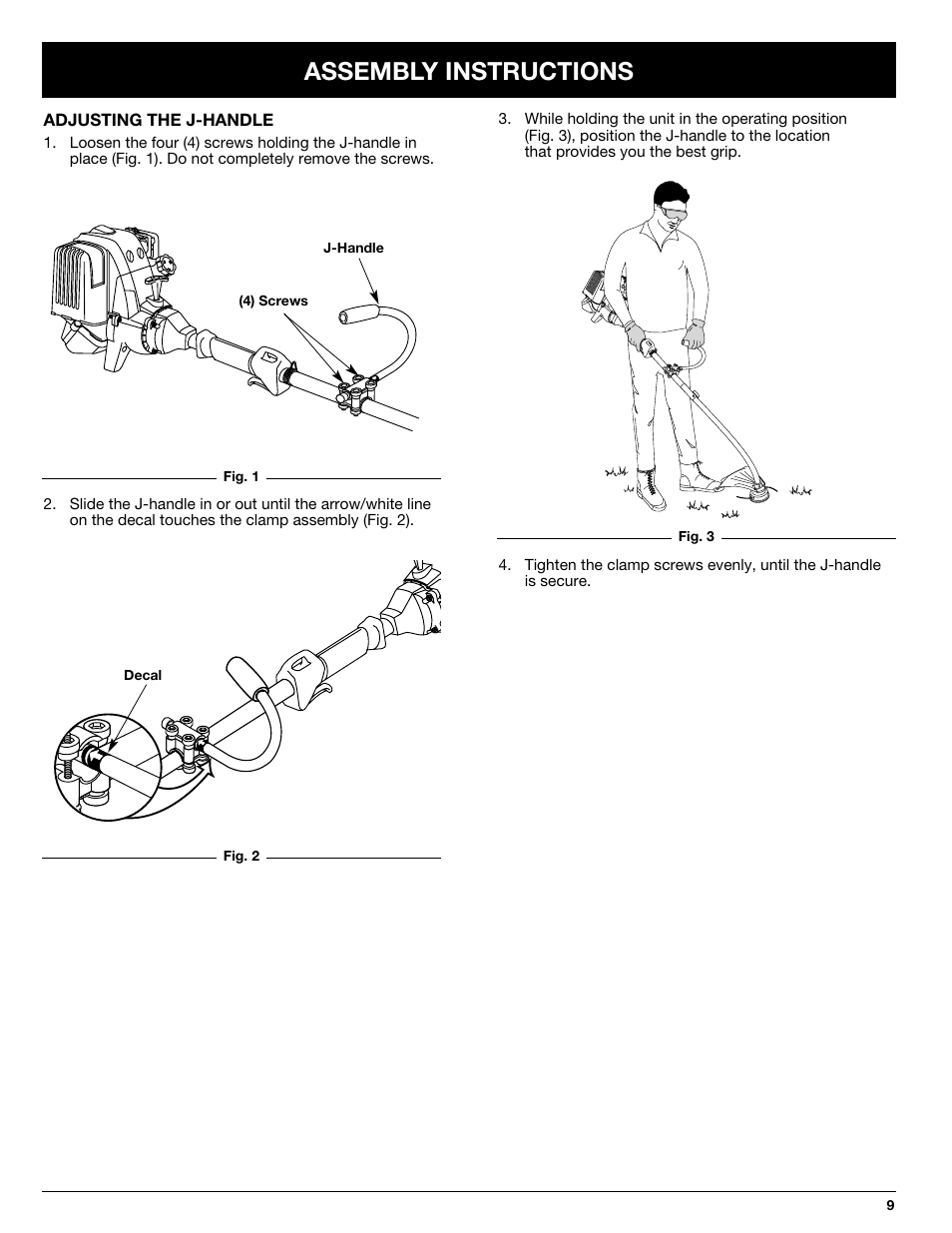 Assembly instructions | Ryobi 825r User Manual | Page 9 / 30