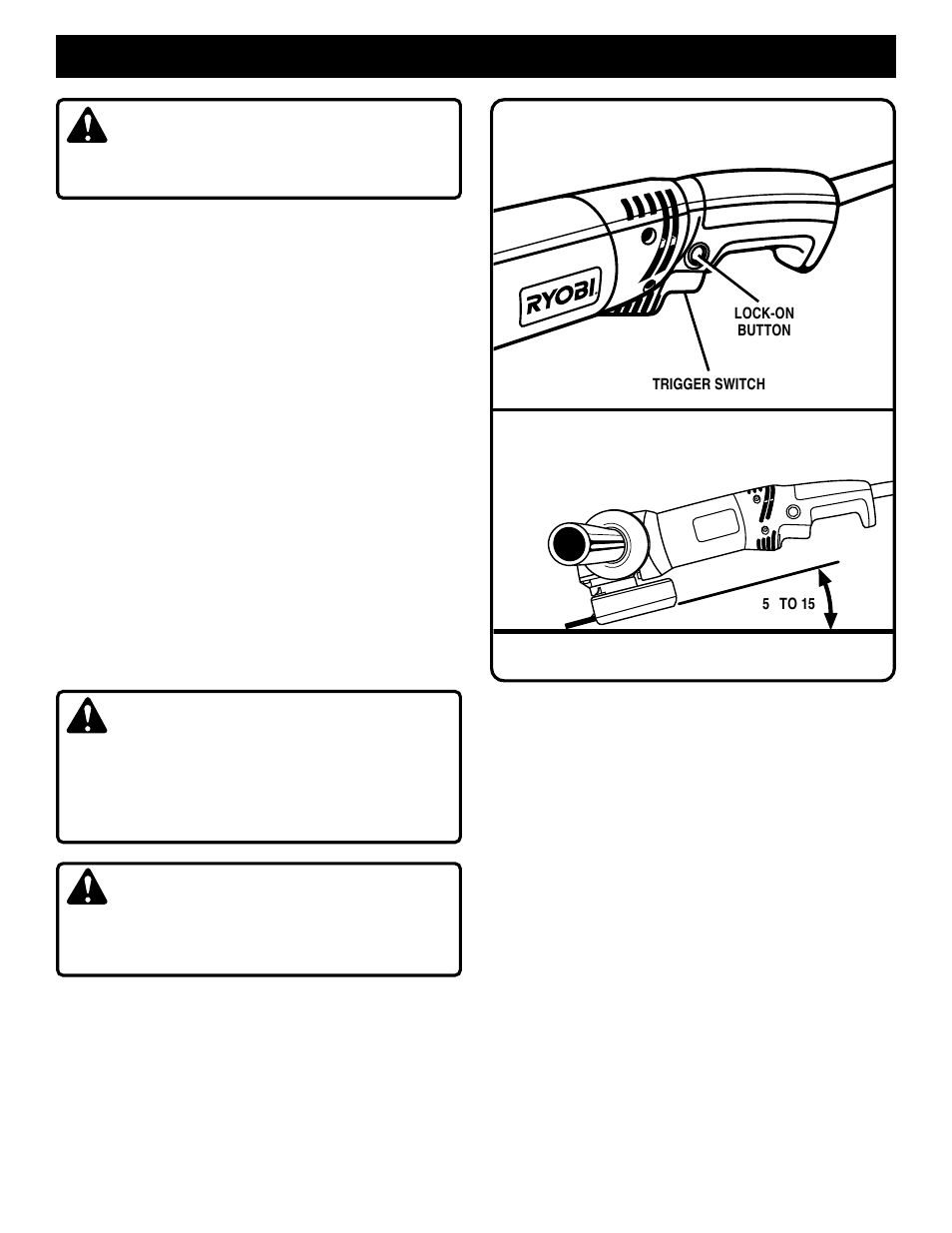 Operation, Caution, Danger | Warning | Ryobi SGL1150 User Manual | Page 10 / 13