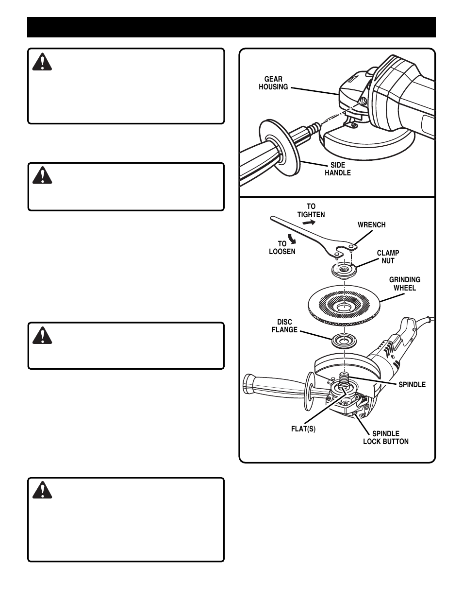 Warning, Adjustments | Ryobi SGL1150 User Manual | Page 8 / 13