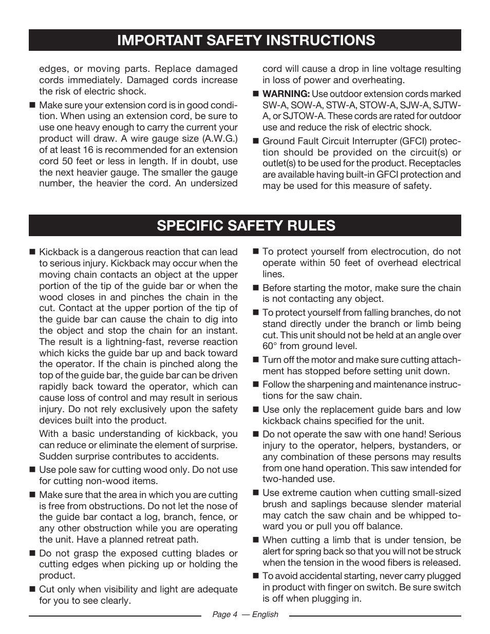 Ryobi RY43160 User Manual | Page 4 / 22