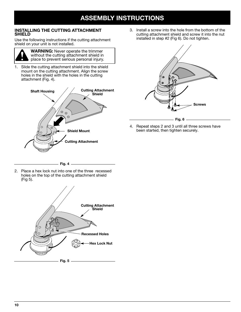 Assembly instructions | Ryobi 770rEB User Manual | Page 10 / 28