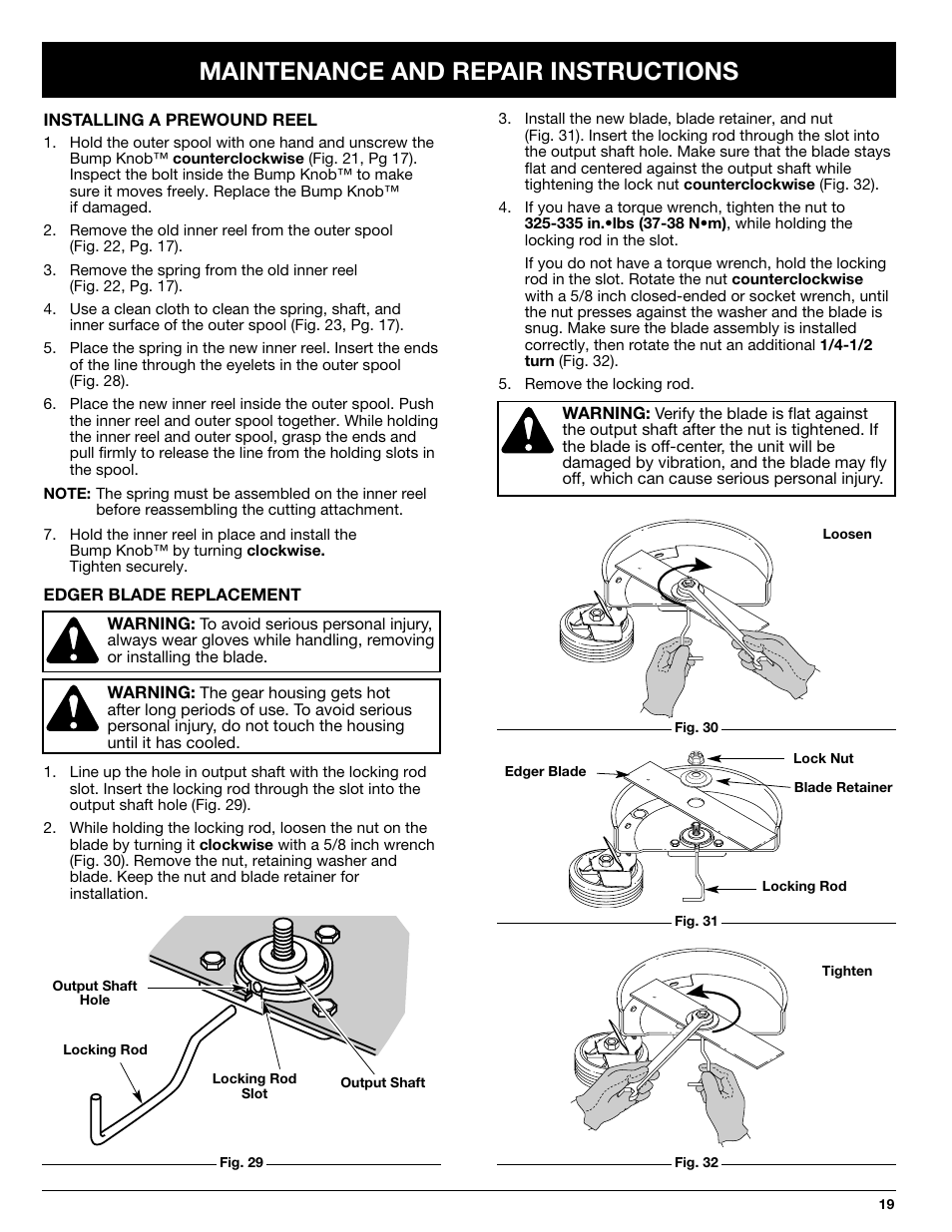 Maintenance and repair instructions | Ryobi 770rEB User Manual | Page 19 / 28