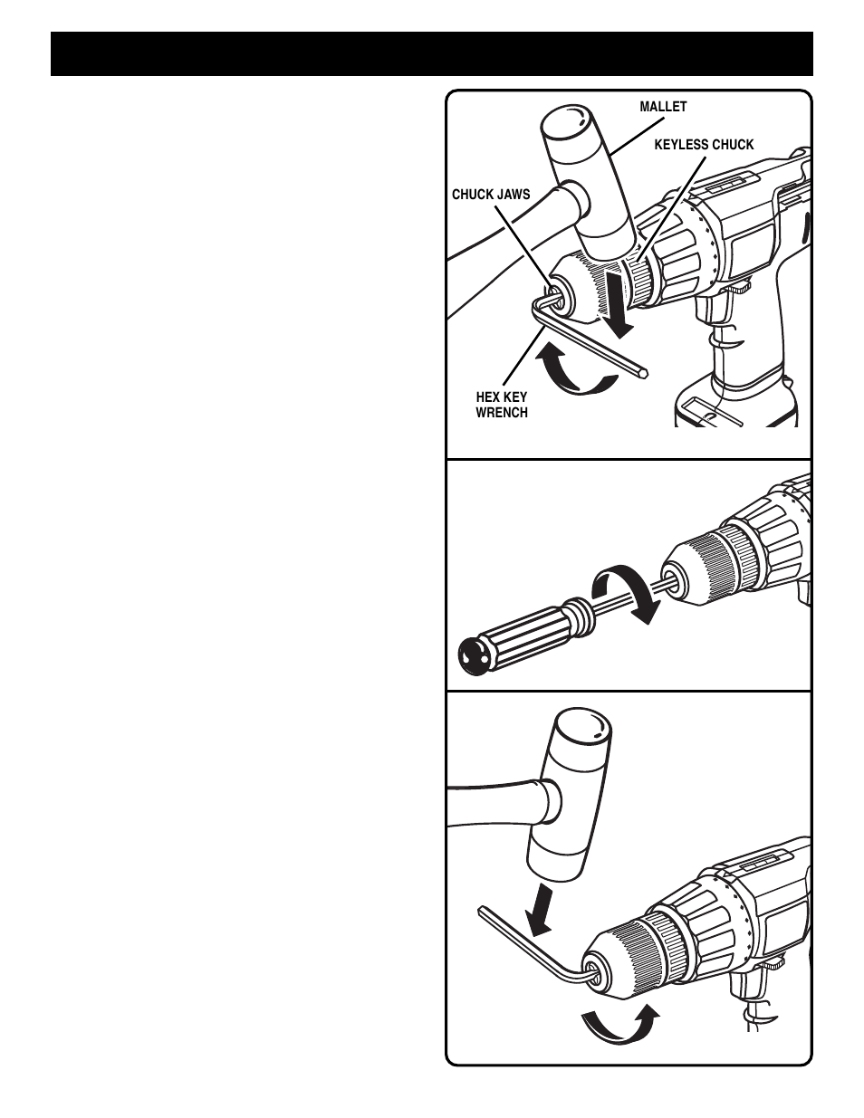 Operation, Chuck removal | Ryobi HP1201M User Manual | Page 12 / 14