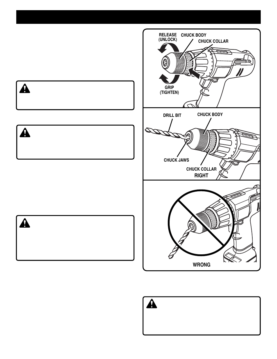 Operation, Warning, Caution | Ryobi HP1201M User Manual | Page 9 / 14