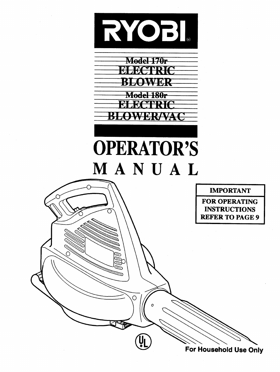 Ryobi 170r User Manual | 13 pages