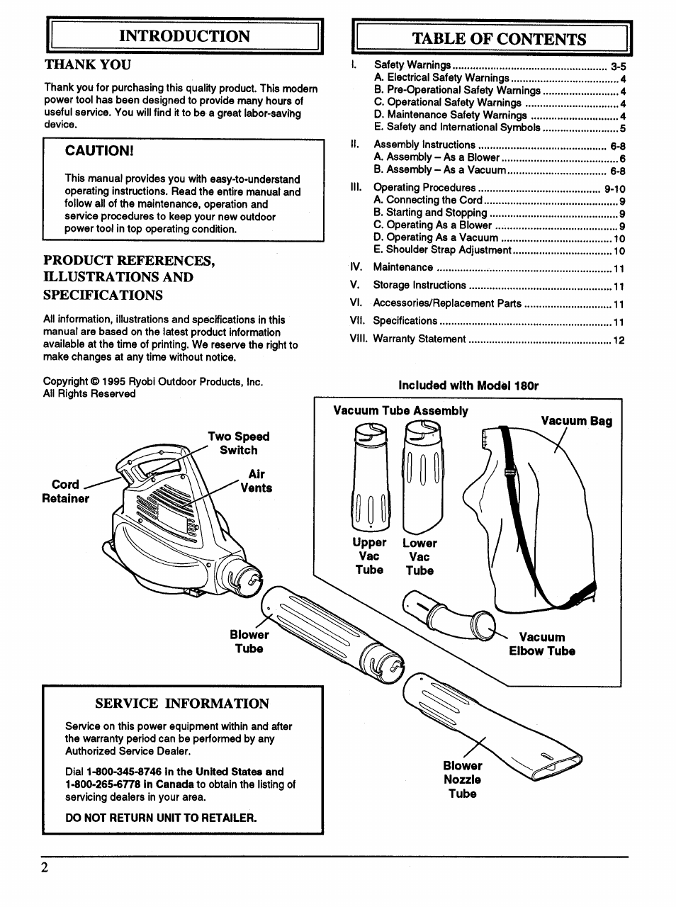 Ryobi 170r User Manual | Page 2 / 13