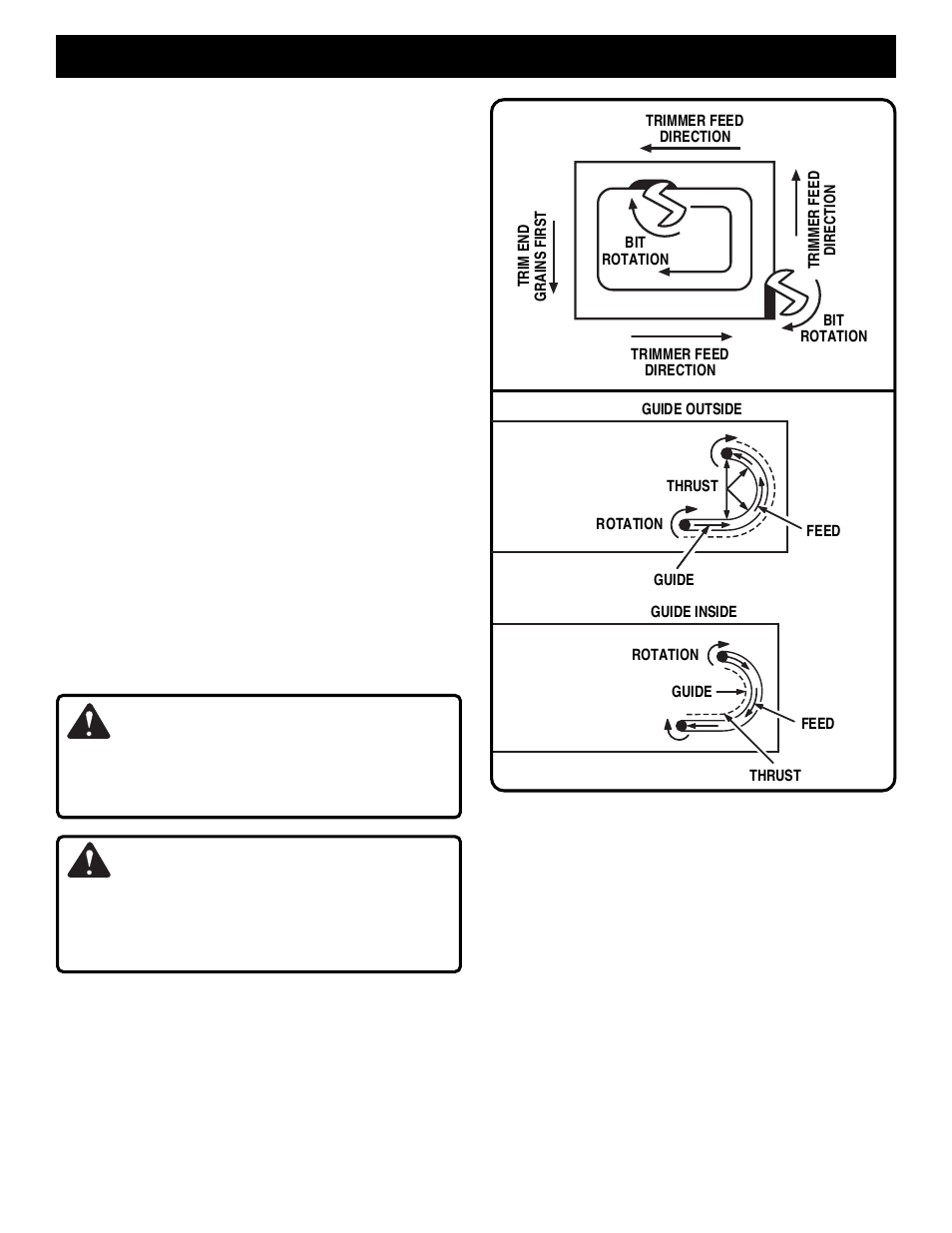 Caution, Warning, Operation | Ryobi TR31-1 User Manual | Page 11 / 16