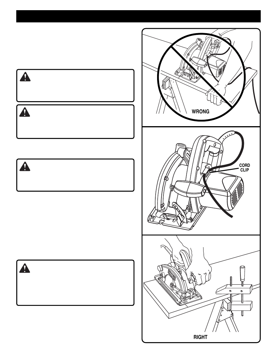 Operation, Danger, Warning | Caution | Ryobi CSB130JS User Manual | Page 11 / 22