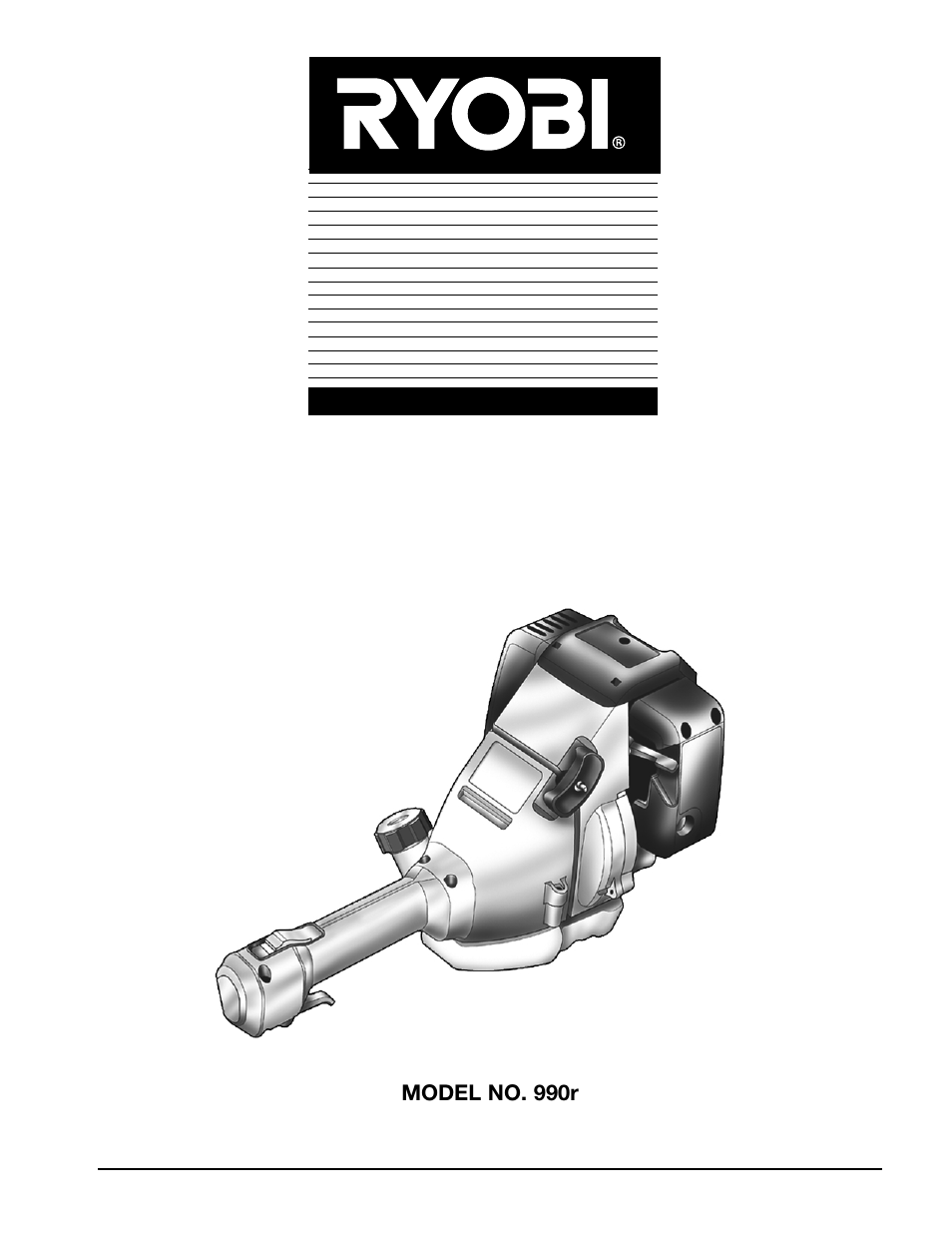 Ryobi 990r User Manual | 28 pages