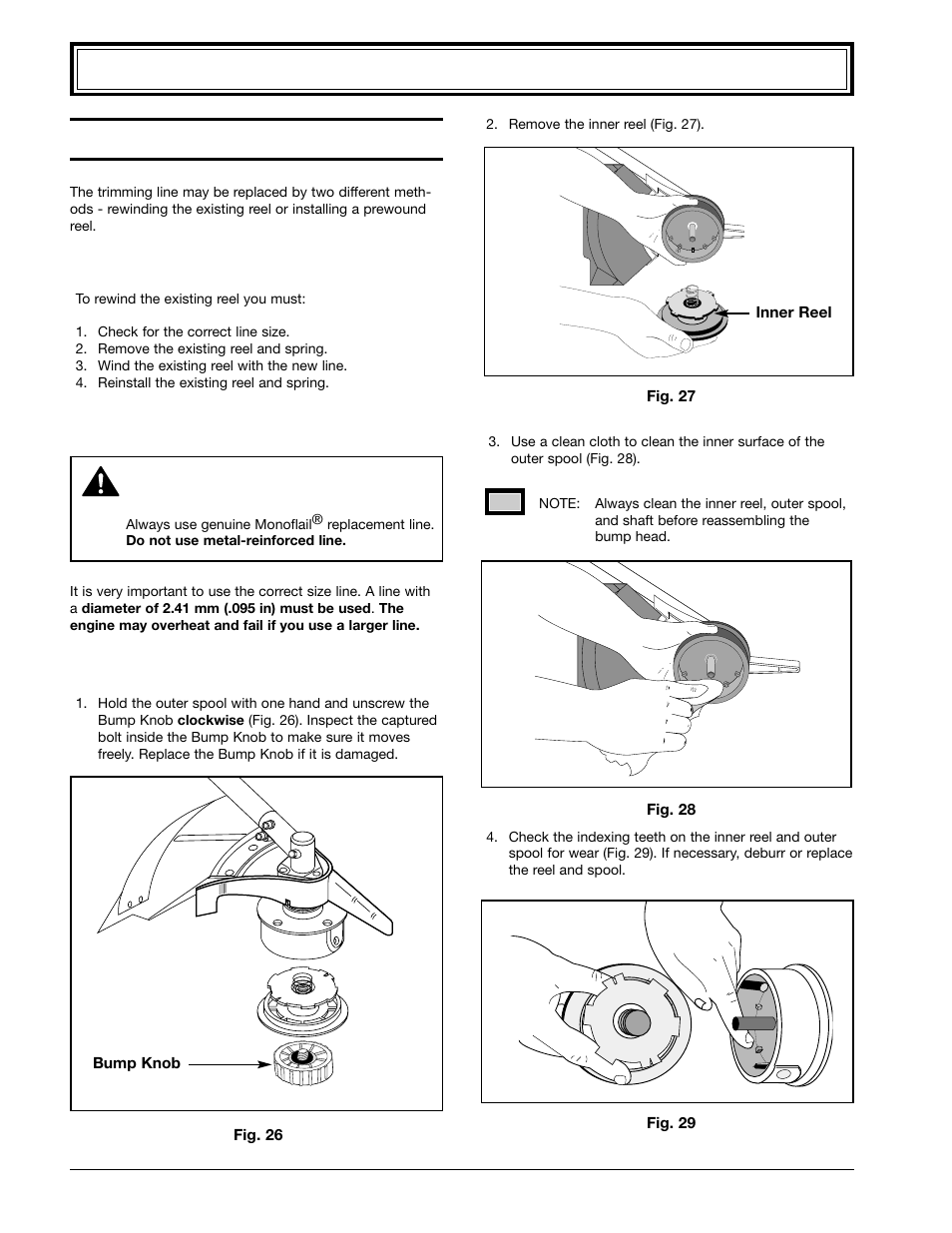 Maintenance and repair instructions (continued), Line installation | Ryobi 990r User Manual | Page 16 / 28