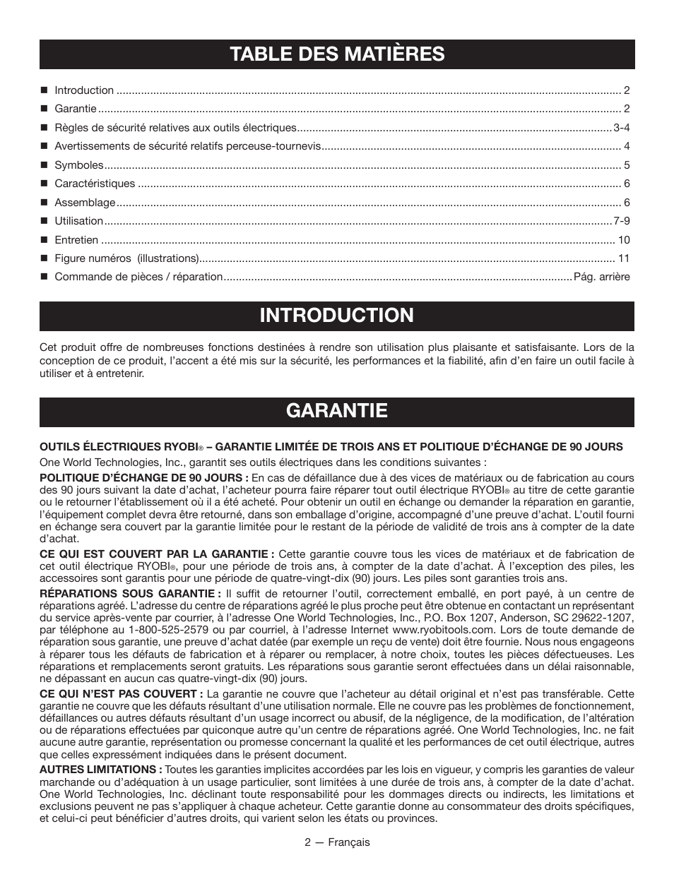 Ryobi P202 User Manual | Page 11 / 32