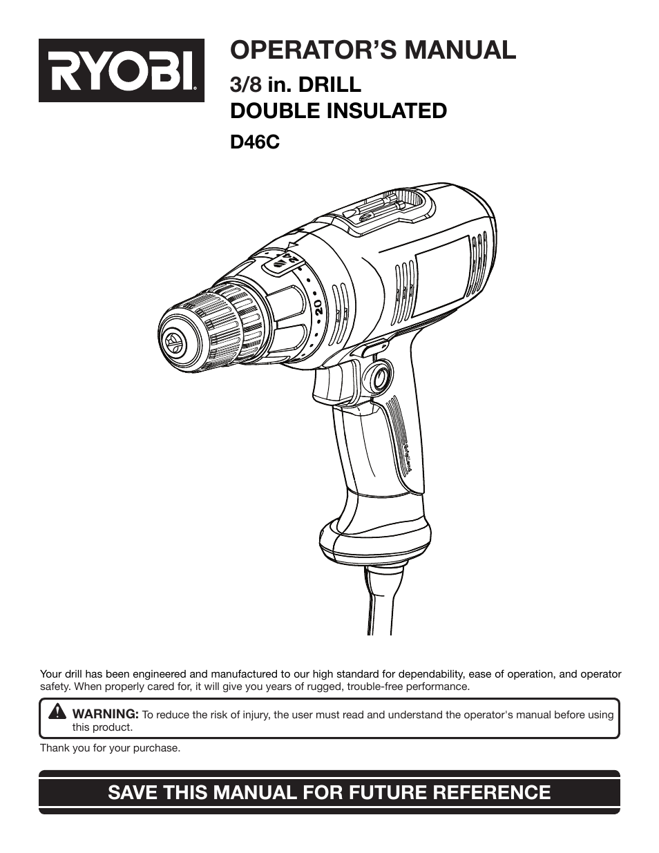 Ryobi D46C User Manual | 16 pages