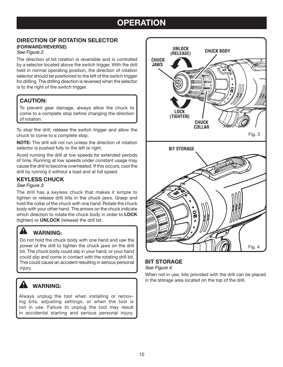 Operation | Ryobi D46C User Manual | Page 10 / 16