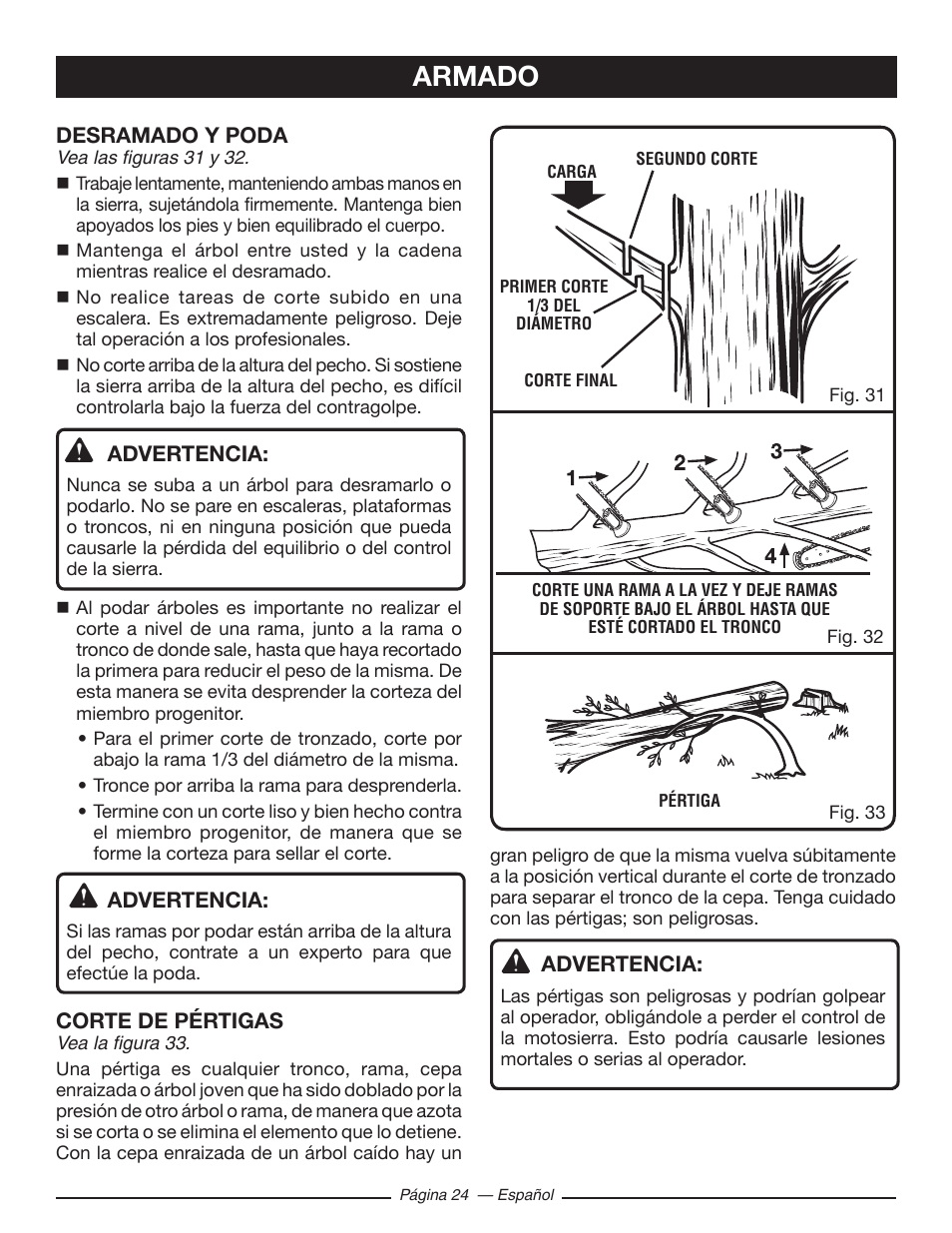 Armado | Ryobi RY10518 User Manual | Page 100 / 118