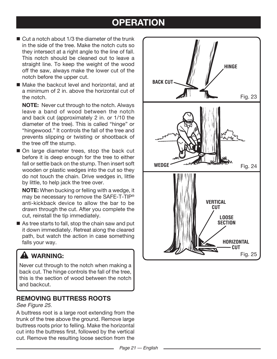 Operation | Ryobi RY10518 User Manual | Page 21 / 118