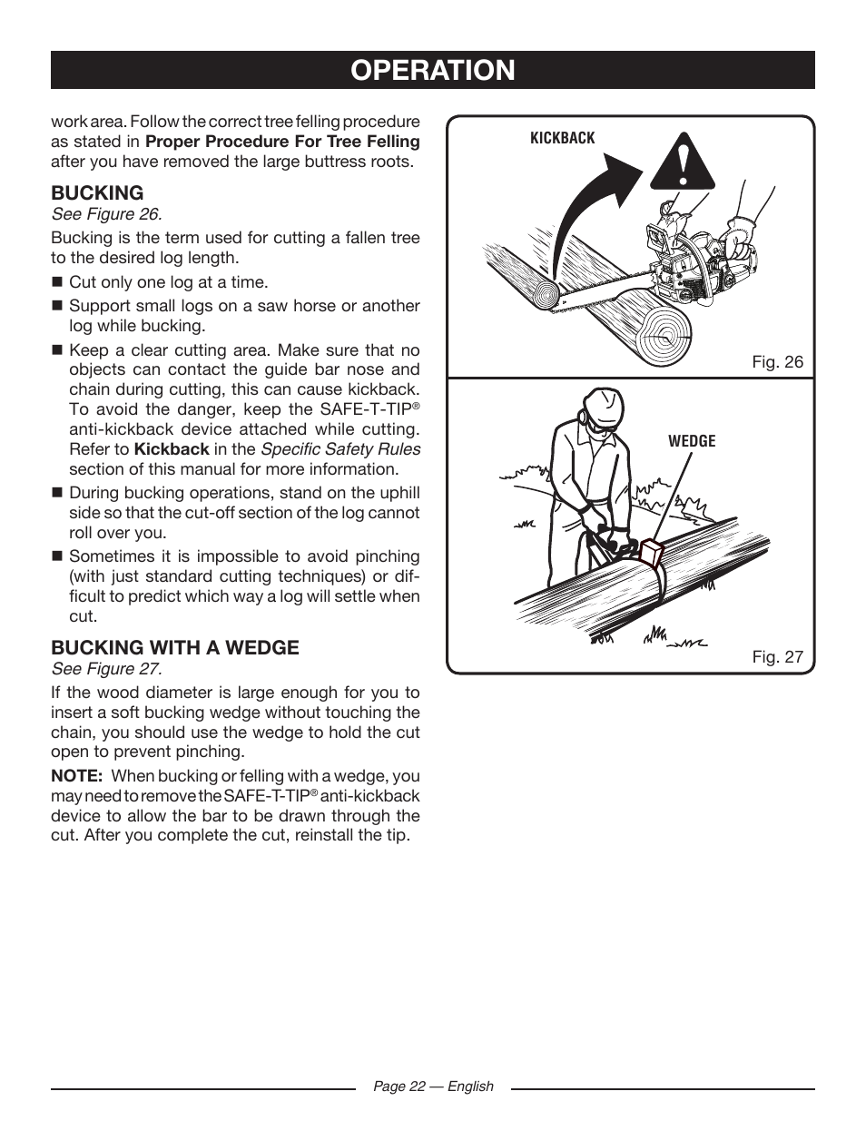 Operation | Ryobi RY10518 User Manual | Page 22 / 118