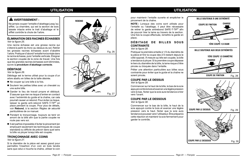 Utilisation | Ryobi RY10518 User Manual | Page 60 / 118