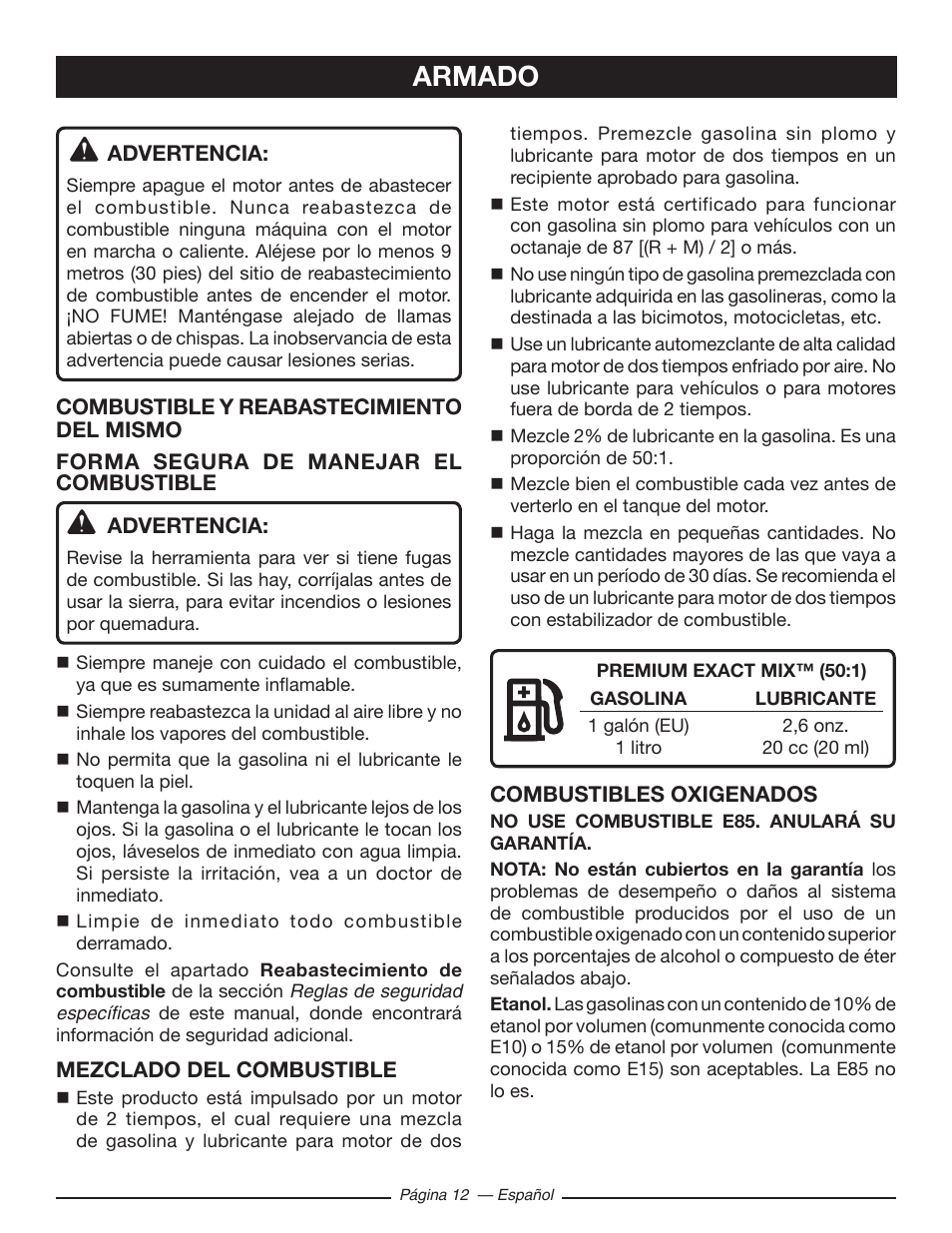 Armado | Ryobi RY10518 User Manual | Page 88 / 118